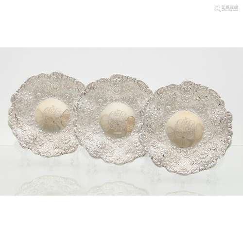 Tiffany & Co.  Sterling Repoussé Dishes