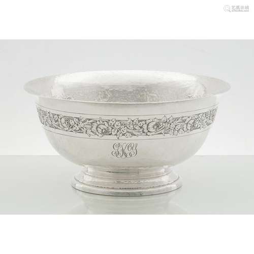 Marcus & Co.  Hand-Hammered Sterling Footed Bowl