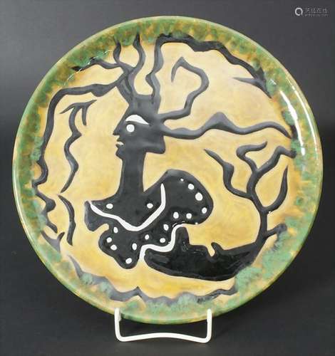 Keramik-Künstlerteller / An artist ceramic plate, Jean