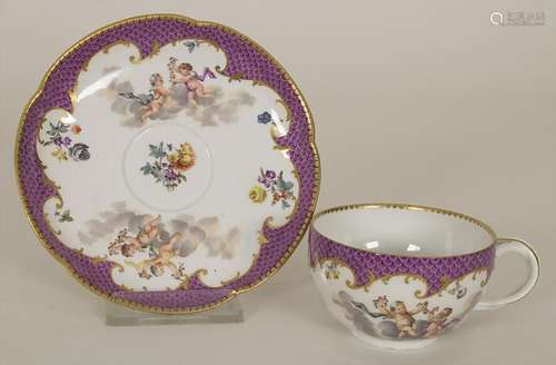 Tasse und UT / A cup and saucer, Meissen, um 1750