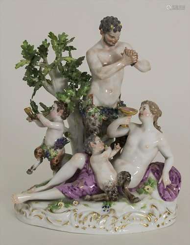 Figurengruppe 'Bacchantin und Faune' / A porcelain