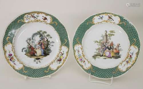 Paar Teller / A pair of plates, Meissen, 1763-1774