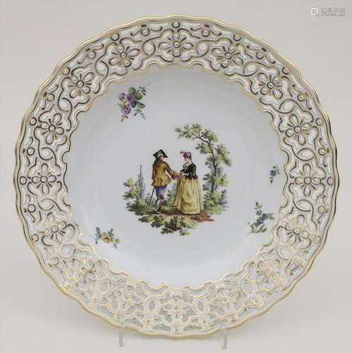 Korb-Teller / A plate, Meissen, 20. Jh. Material: