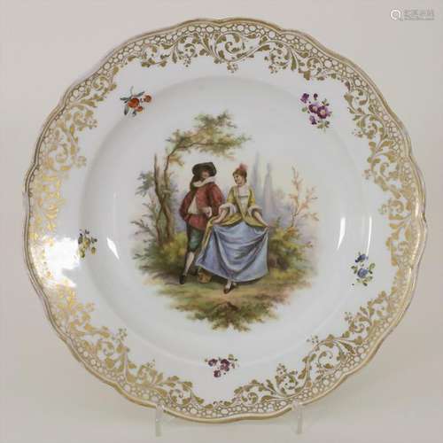 Teller mit galanter Szene / A plate with a romantic