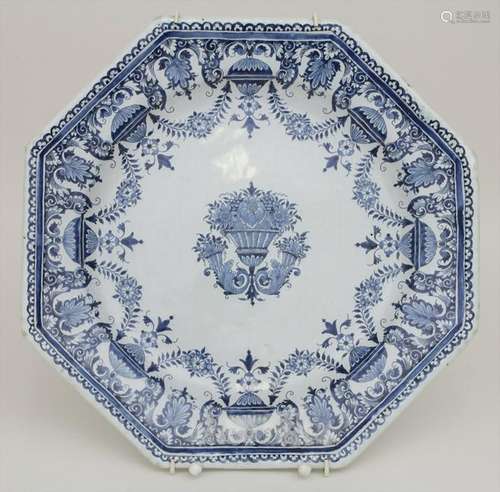 Fayence-Platte / A faience plate, Frankreich, 18. Jh.