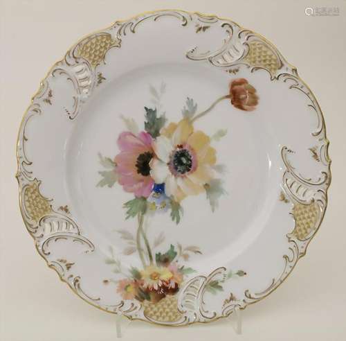 Jugendstil Teller mit Anemonen / An Art Nouveau plate