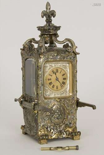 Sänften Uhr / A table clock, um 1900 Gehäuse: rundum