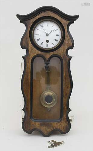 Wanduhr / A wall clock, deutsch, um 1900 Gehäuse: Holz,