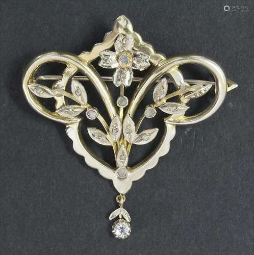 Jugendstil Gold Anhänger/Brosche / An Art Nouveau gold