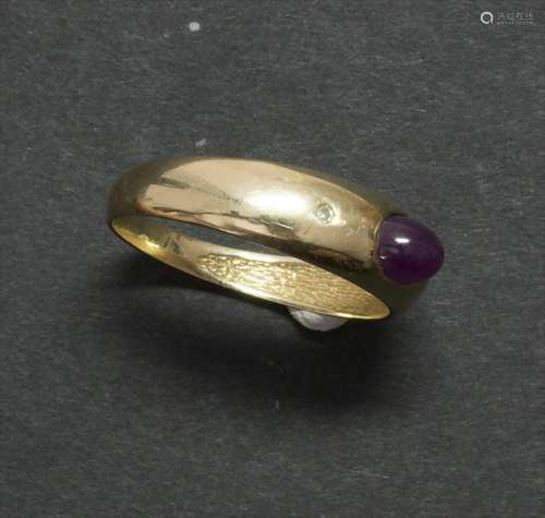 Damenring mit Rubin Cabochon / A ladies ring with ruby