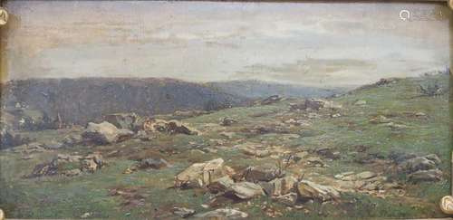 Léon Richet (1847-1907), 'Hügellandschaft mit