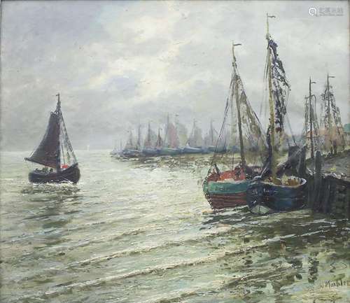 Carl Wilhelm Mosblech (1868-1934), 'Fischerboote im