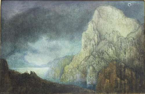 Volkert Emrath (*1945), 'Felsenlandschaft' / 'A rocky