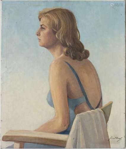 Freidhof (20. Jh.), 'Junge Frau im Badeanzug' / 'A