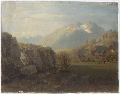 Jacob Vollweider (1834-1891), 'Gebirgslandschaft mit