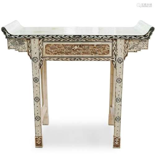 Oriental Bone Veneer Altar Table