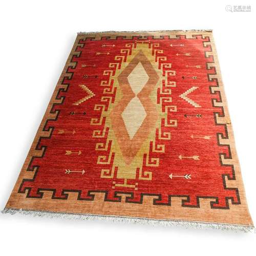 Native American Southwest Woven Wool Rug