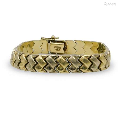 14K Gold Two Tone Bracelet