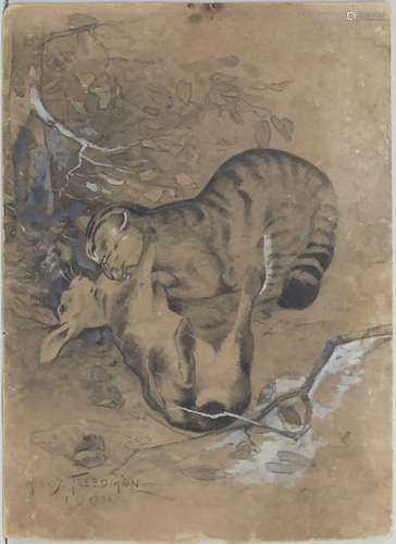 Alex S. Freedman (19./20. Jh.), 'Wildkatze mit