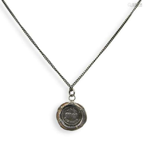 Pyrrha Sterling Silver Crest Necklace