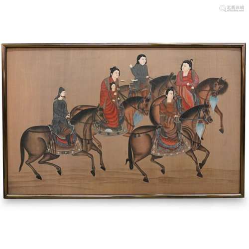 Framed Chinese Painting on Cloth