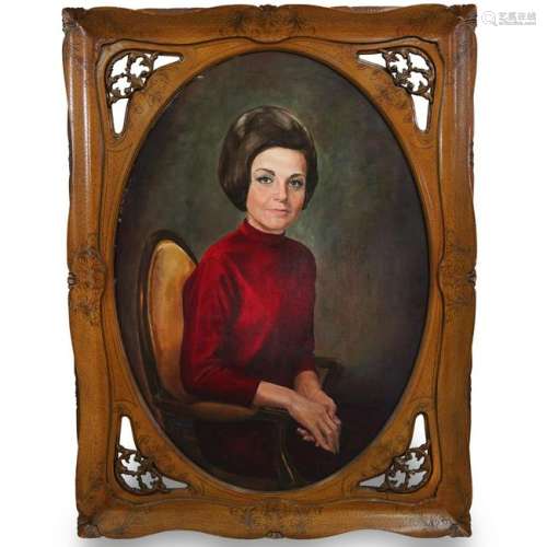 Signed Portrait Painting of Jacqueline Onassis