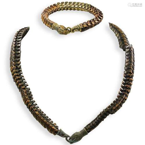 (2 Pc) Snake Vertebrae Necklace