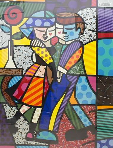 Romero Britto (*1963), 'Cheek to cheek' Technik: