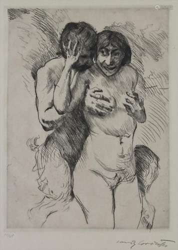 Lovis Corinth (1858-1925), 'Faun und Nymphe' / 'A faun