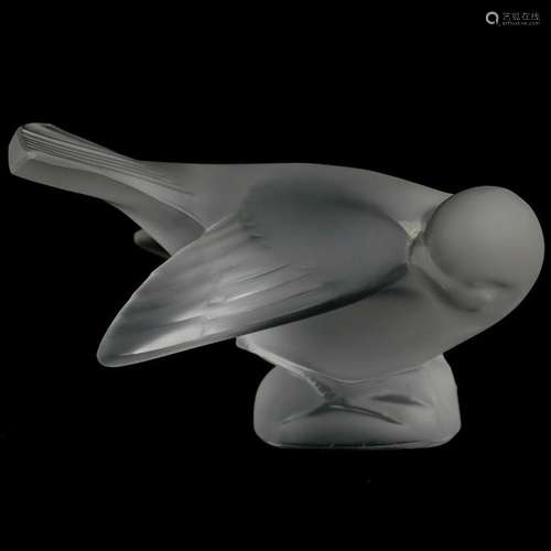 Lalique Crystal Sparrow Figurine