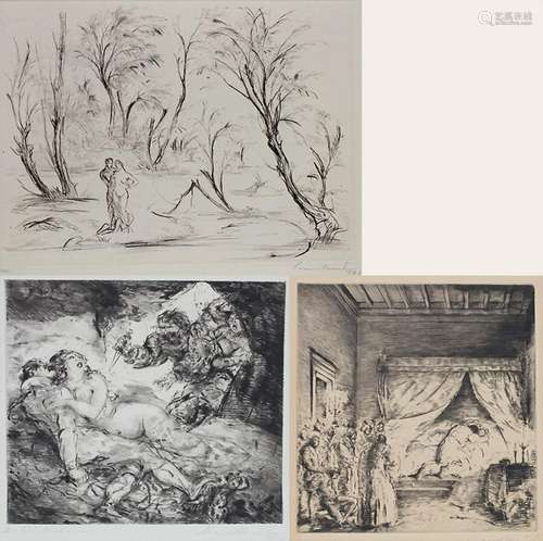 Hans Meid (1883-1957), 3 Radierungen / 3 etchings 'Die