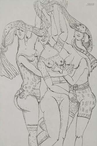 Bele Bachem (1916-2005), '3 Tänzerinnen' / '3 female