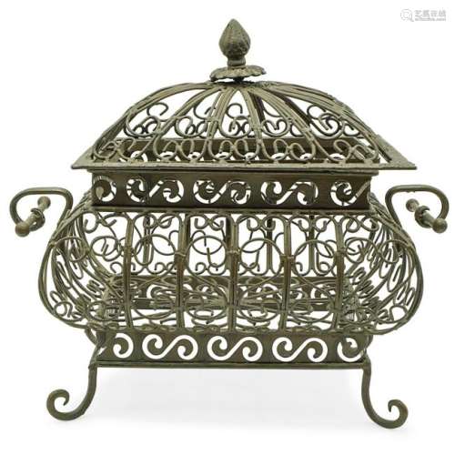 Victorian Reticulated Cast Iron Box