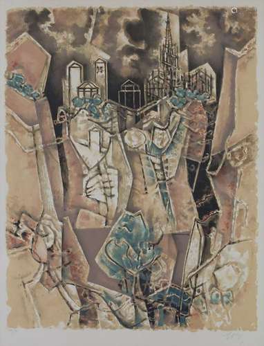 Georges Dayez (1907-1991), 'Kubistische Stadt mit