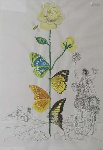 Salvador Dali (1904-1989), 'Flordali: Rosa Papilio' /