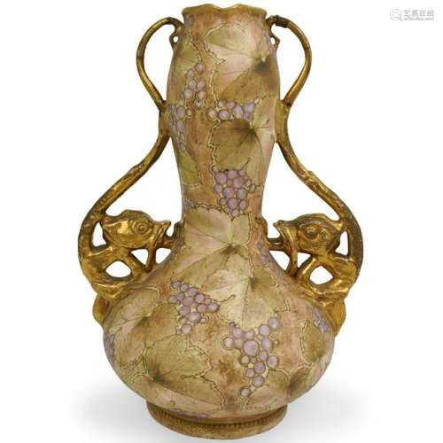 Art Nouveau Amphora Porcelain Vase