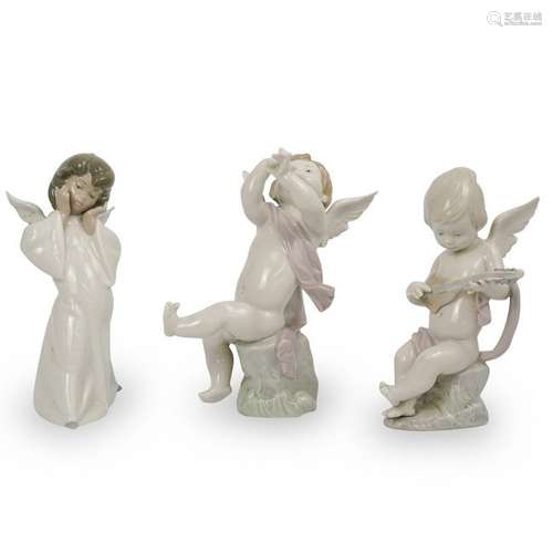 (3 Pc) Lladro Porcelain Figurines