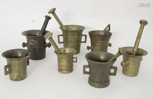 Lot 7 Mörser mit Pistill / 7 mortars and pestles