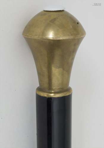 Gehstock mit Messingknauf / A cane with brass knob, um