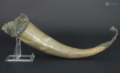 Trinkhorn / A dinking horn, deutsch um 1880 Material: