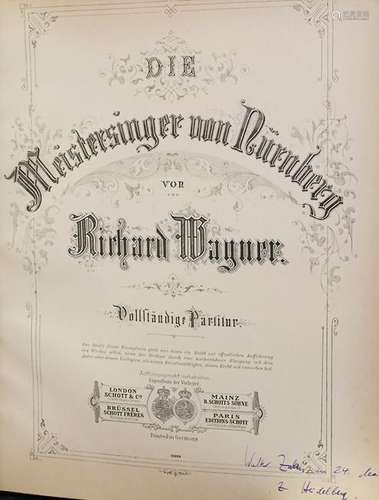 Partitur 'Die Meistersinger von Nürnberg von Richard