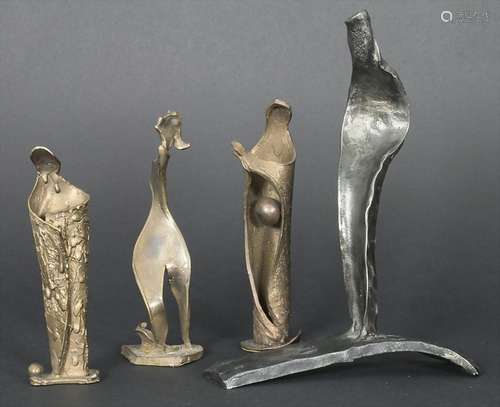 Hardy Schneider-Sato (1919-2002), 4 Bronzefiguren / A