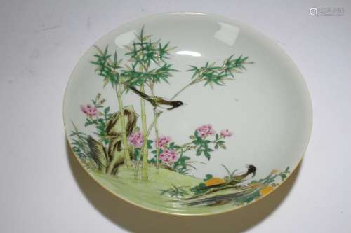 A Chinese Nature-sceen Estate Porcelain Fortune Plate