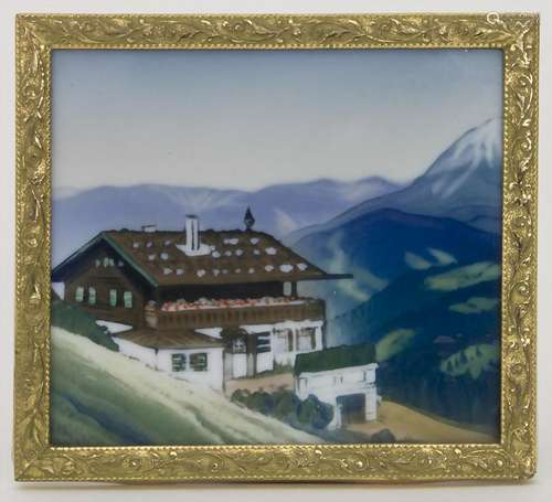 Porzellanbild 'Haus Wachenfeld, Obersalzberg' / A