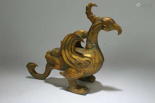 An Estate Chinese Myth-beast Display Bronze Statue