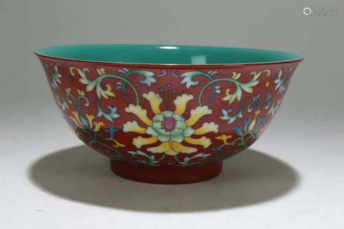 An Estate Chinese Nature-sceen Fortune Display Bowl