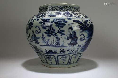 An Estate Chinese Blue and White Story-telling