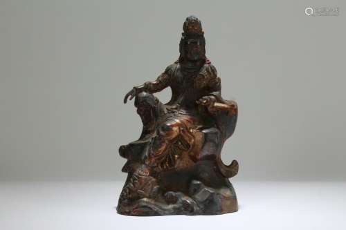 A Chinese Pondering-pose Estate Guanyin Religious