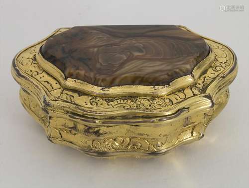 Schnupftabak-Dose / Tabatiere / A silver snuffbox, wohl