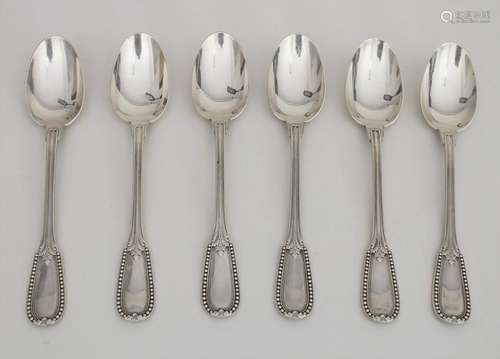 6 Kaffeelöffel im Etui / A set of 6 coffee spoons,